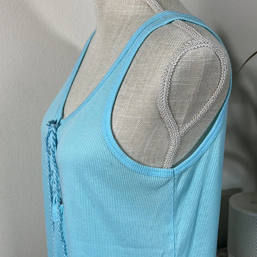 Ocean Drive M Blue Ribbed Tank - Picture 5 of 13
